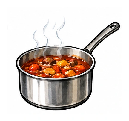 Simmer illustration