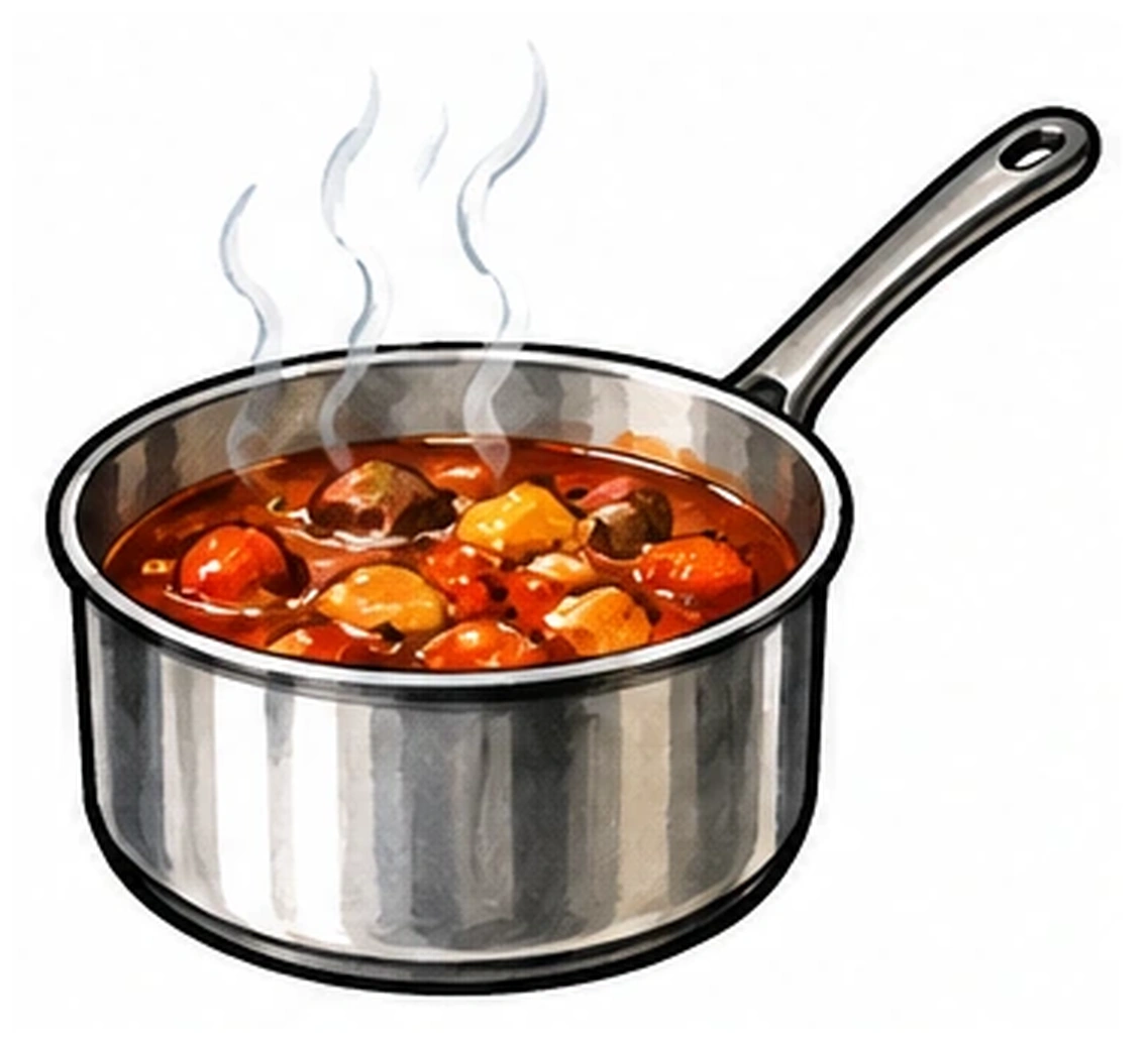 Simmer illustration
