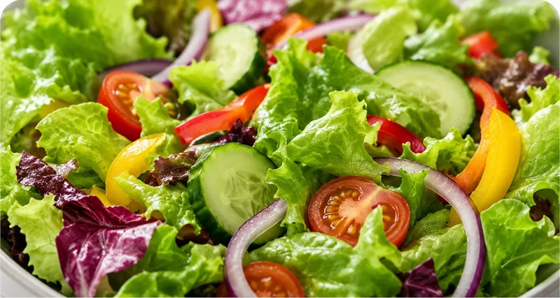 Salad and vegetables